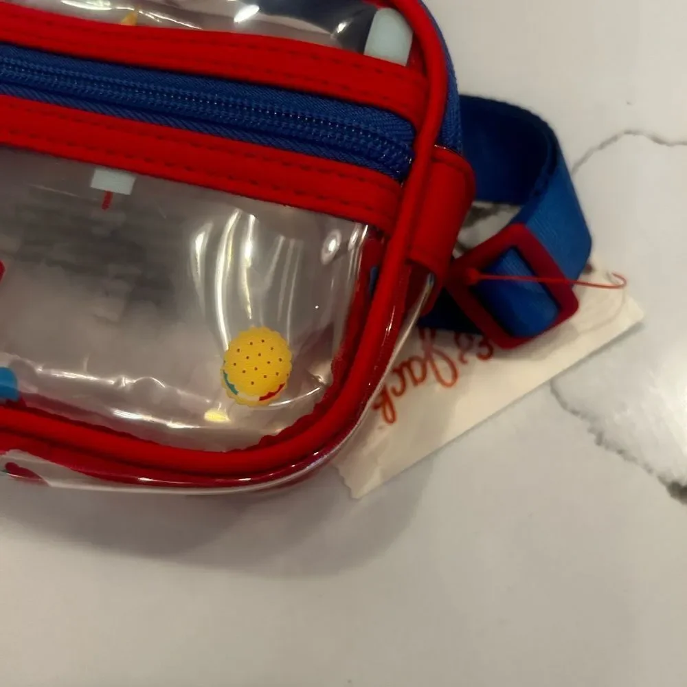Kids Clear Red and Blue Belt Bag NWT